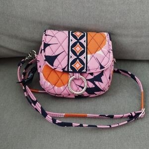 Vera Bradley Pink Sunflowers Loves Me Crossbody